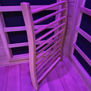 curved sauna backrest